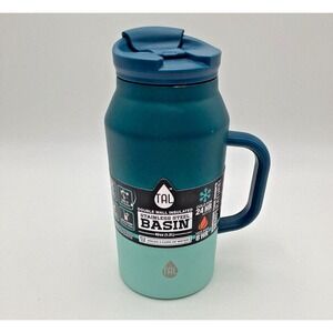 Tal Stainless Steel Insulated Basin Tumbler 40 fl oz With Handle. NEW